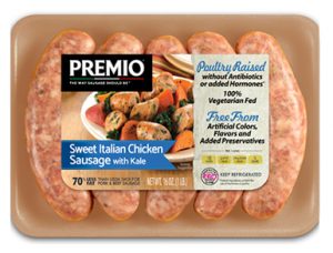 Premio Antibiotic Free Sweet Italian Chicken Sausage with Kale