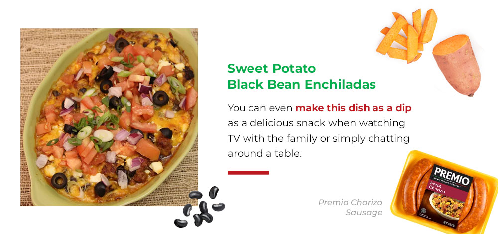 Sweet Potato Black Bean Enchiladas